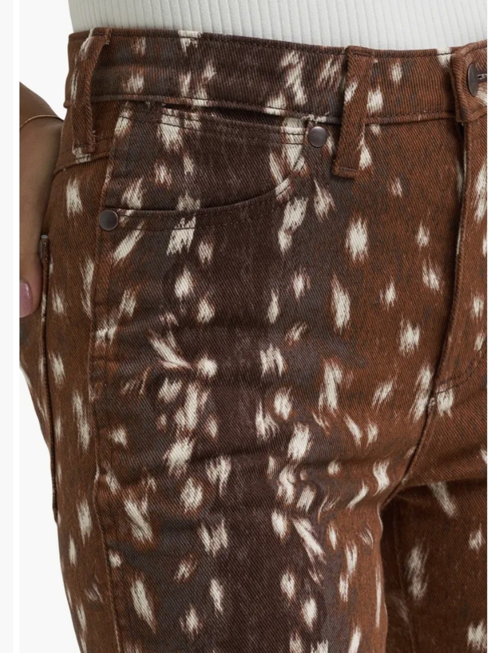 Wrangler Fawn Animal Print Mid-Rise Bootcut Jean - Picture 2 of 8